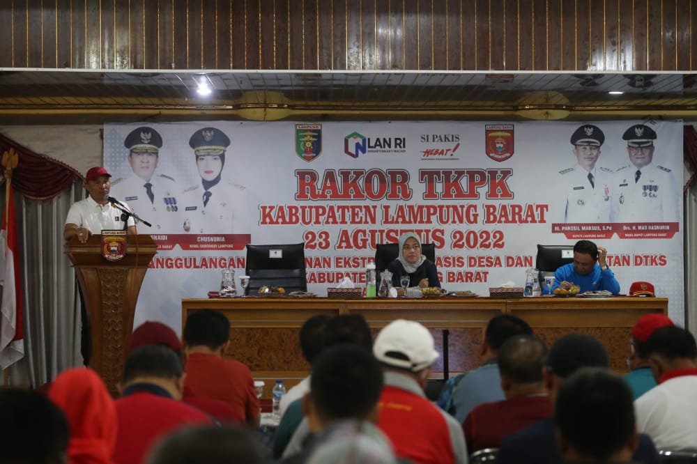 Wagub Chusnunia, Berikan Arahan Dalam Rakor Tim Koordinasi Penanggulangan Kemiskinan (TKPK) Lampung Barat