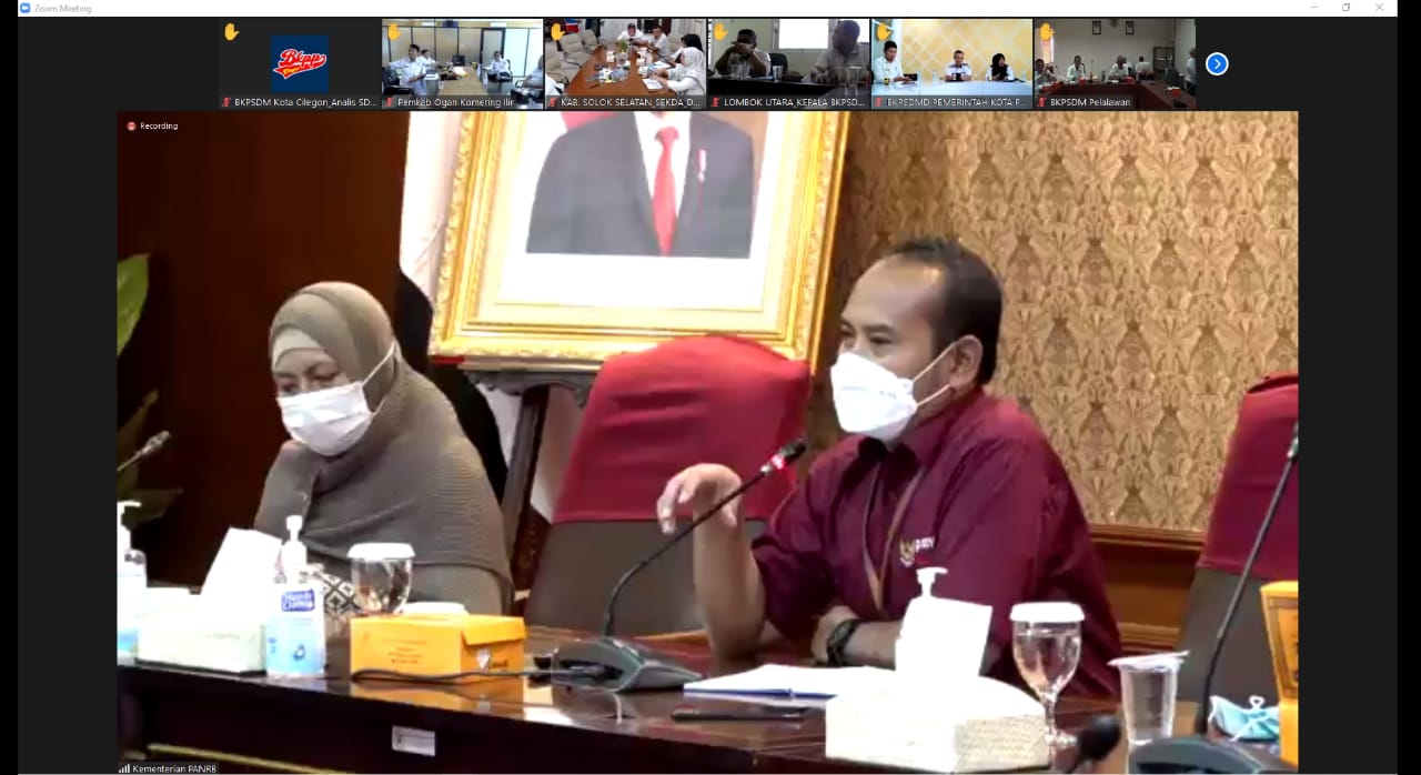 Pemprov Lampung mengikuti Sosialisasi Pendataan Tenaga Non-ASN di Lingkungan Pemerintah Provinsi Lampung Bersama Kementerian Pendayagunaan Aparatur Negara dan Reformasi Birokrasi RI