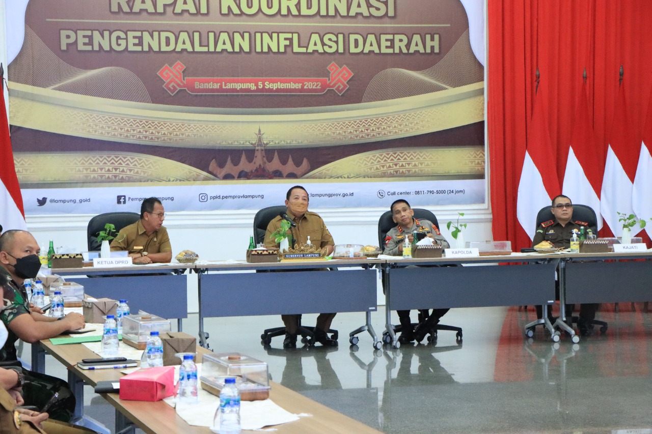 Pemprov Lampung Mengikuti Rapat Koordinasi Pengendalian Inlasi Daerah Bersama Menteri Dalam Negeri