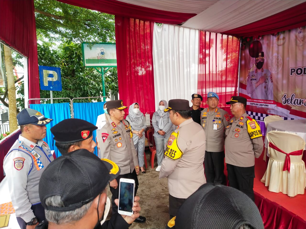 Kapolda Lampung  cek Pos pam dan Pos Yan  Polres Tanggamus
