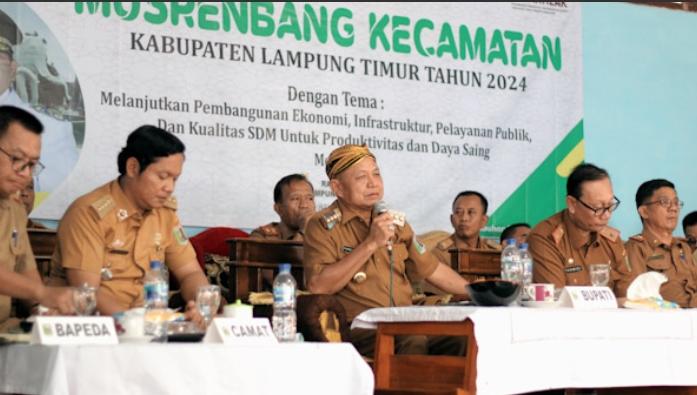 Bupati Dawam Rahardjo Gelar Musrenbang di Kecamatan Labuhan Ratu Lampung Timur