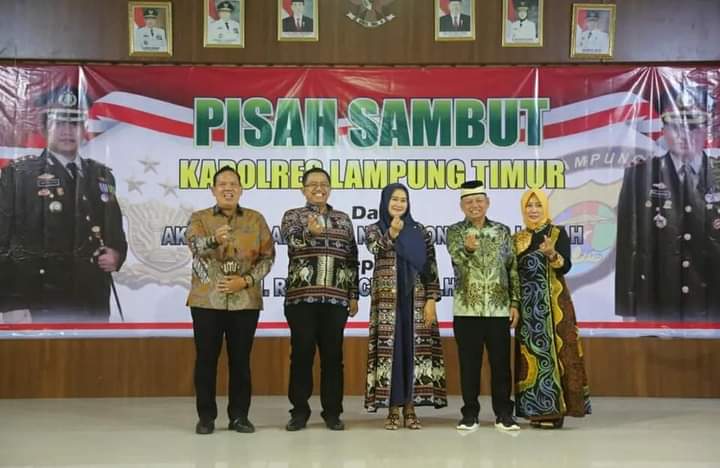 Bupati Lampung Timur Ucapkan Terimakasih Dalam Pisah Sambut Kapolres Lampung Timur