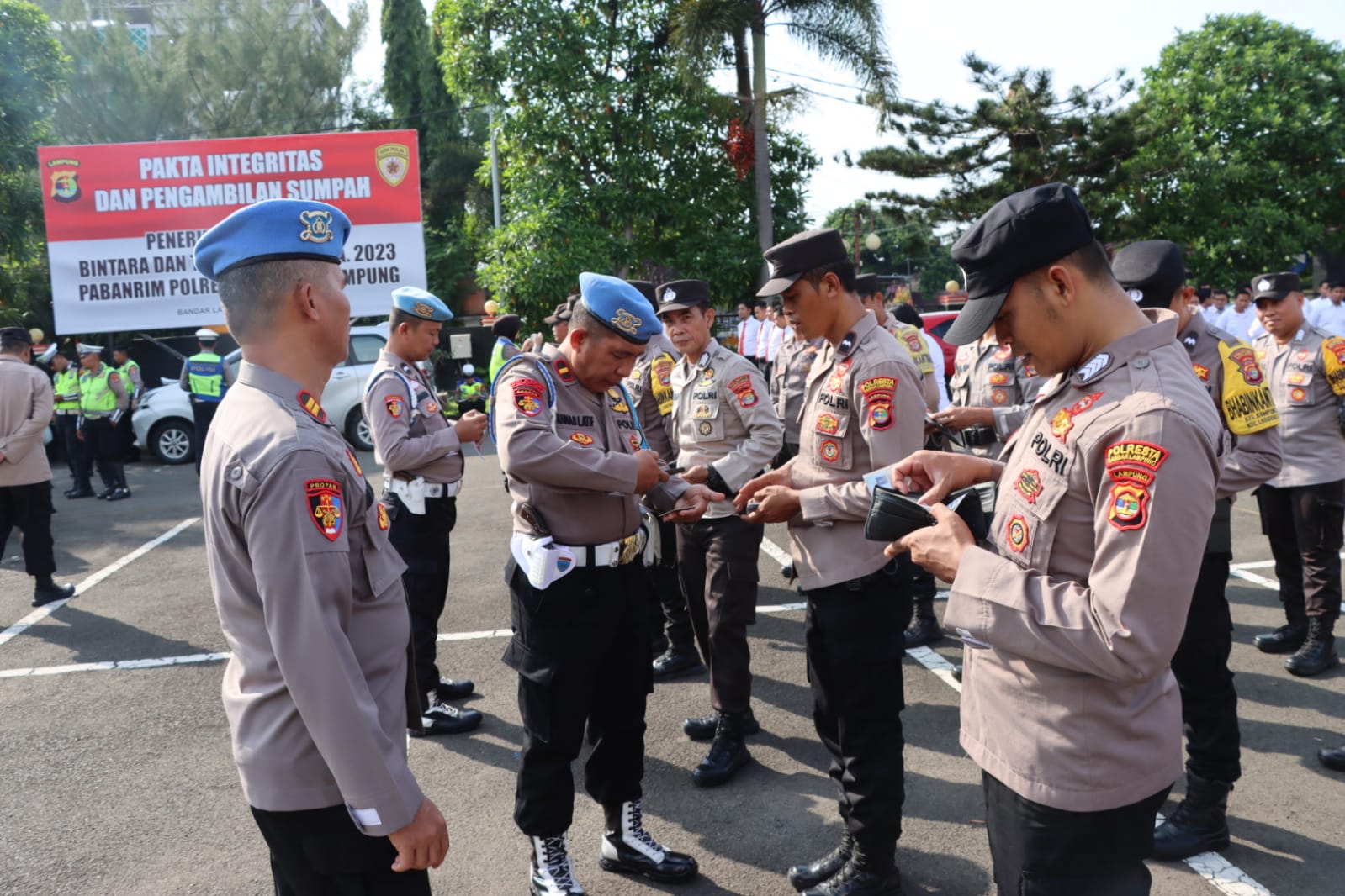 Tingkatkan Disiplin Anggota, Propam Polresta Bandar Lampung Lakukan Gaktiblin