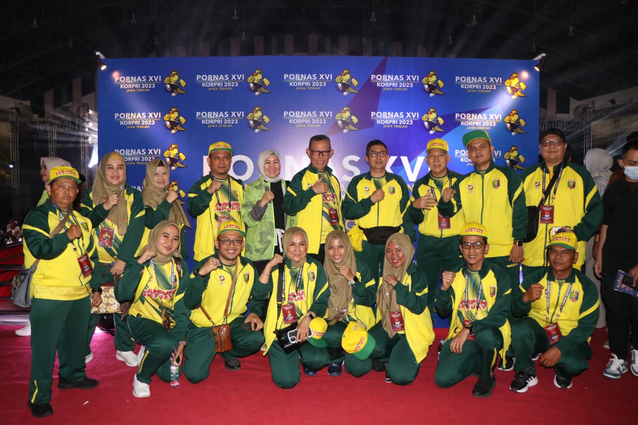 PORNAS KORPRI XVI Resmi Dibuka, Sekdaprov Lampung Semangati Kontingen Lampung Yang Akan Bertanding