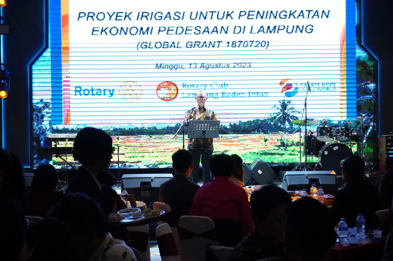 Pemprov Lampung Apresiasi Inisiasi Pembangunan Irigasi Oleh Rotary Club Guna Memberi Manfaat Bagi Masyarakat Pedesaan dan Keluarga Tani