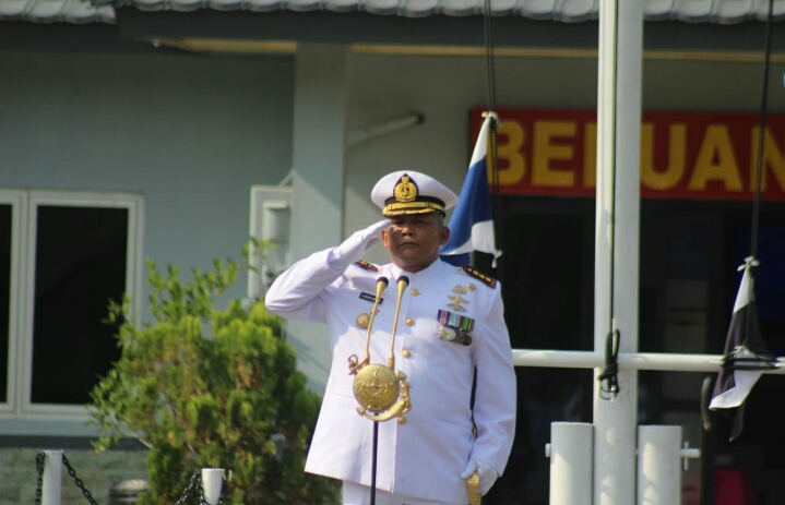 DANBRIGIF 4 MARINIR/BS PIMPIN UPACARA HUT KE – 78 TNI AL WILAYAH LAMPUNG