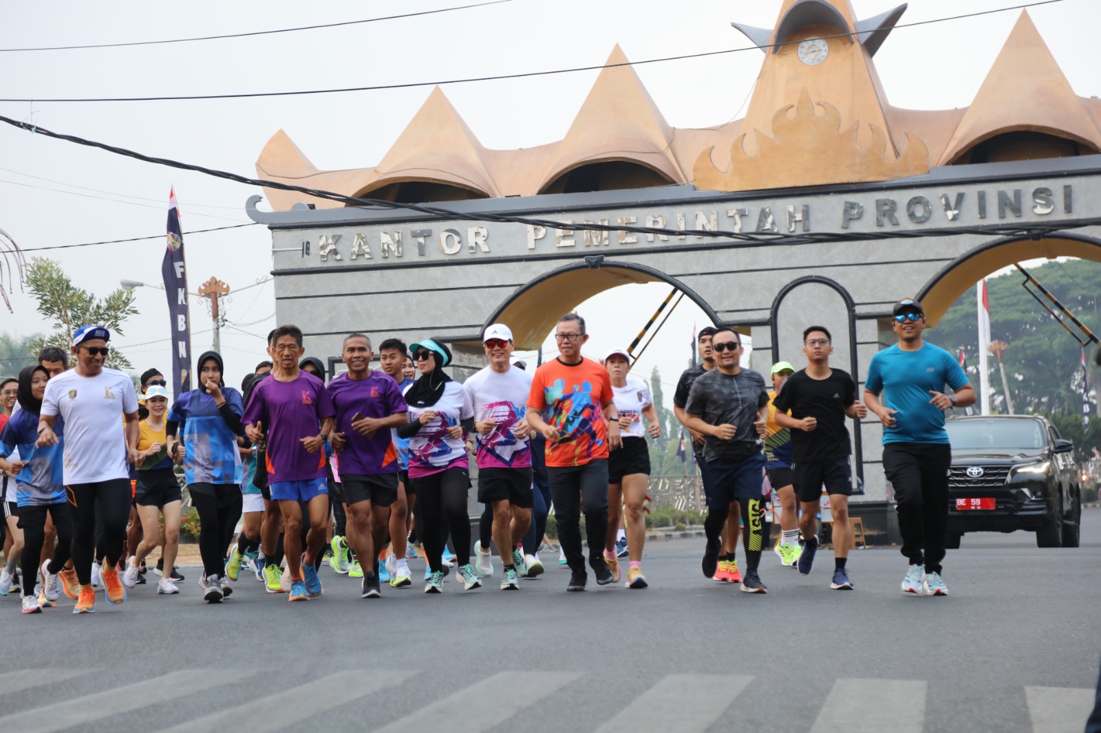 Sekdaprov Fahrizal Darminto Lakukan Pengecekan Rute Lampung Half Marathon dalam Rangkaian HUT Korpri ke-52