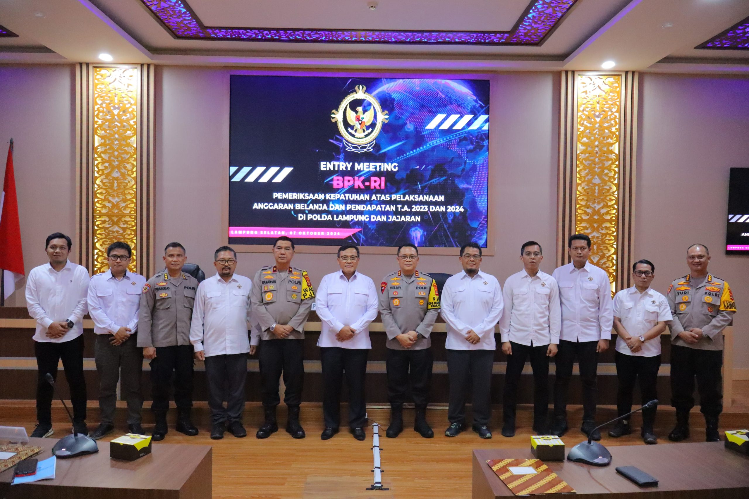 Disambangi BPK RI, Kapolda Lampung : Kami Nantikan Masukan Agar Pelaksanaan Anggaran Lebih Efektif