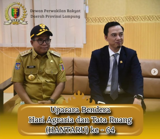 Anggota Komisi V DPRD Provinsi Lampung Hadiri Upacara Bendera HANTARU