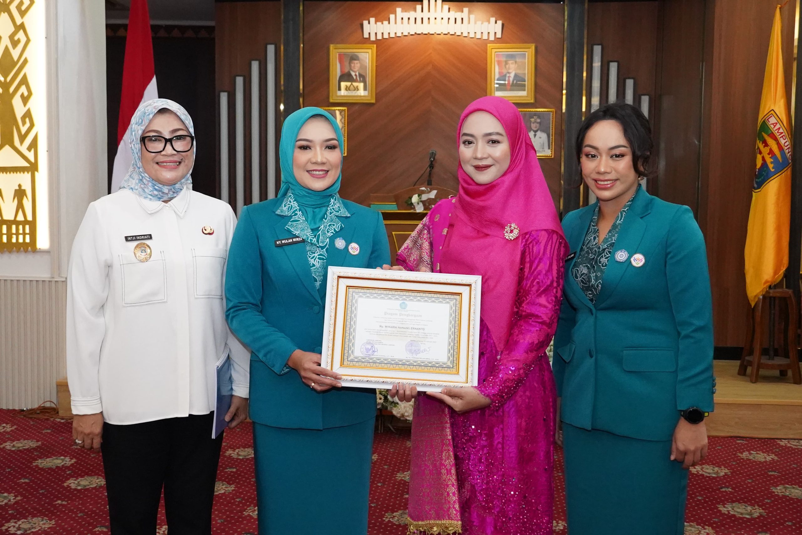 Ketua TP. PKK Provinsi Lampung Lantik Ketua TP. PKK dan Ketua Pembina Posyandu Kabupaten Lampung Selatan