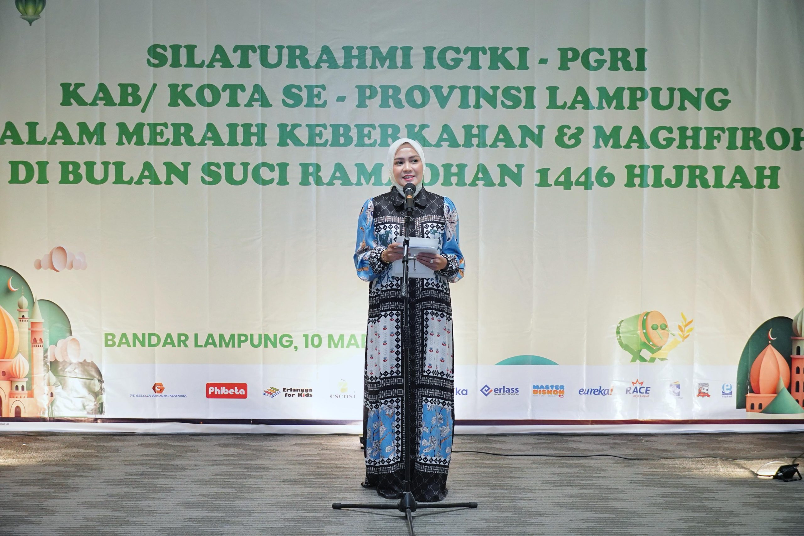 Bunda PAUD Provinsi Lampung Hadiri Silaturahmi IGTKI-PGRI se-Lampung, Tekankan Pentingnya Kepedulian dan Pendidikan Anak Usia Dini