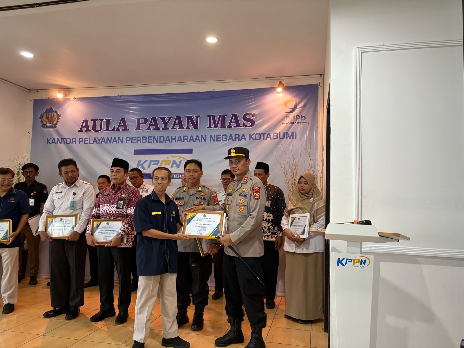 Dapat Nilai Tertinggi Kinerja Pelaksanaan Anggaran Tahun 2024, Polres Lampung Utara Terima Penghargaan Dari Kementerian Keuangan