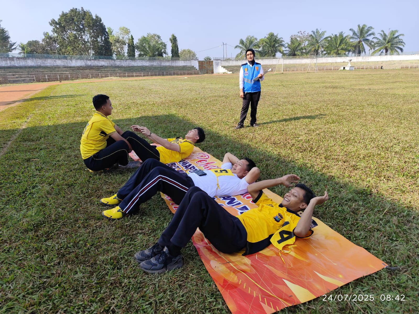 Polres Lampung Utara Gelar Tes Kesamaptaan Jasmani dan Ujian Beladiri Polri Berkala Semester ll Tahun 2025