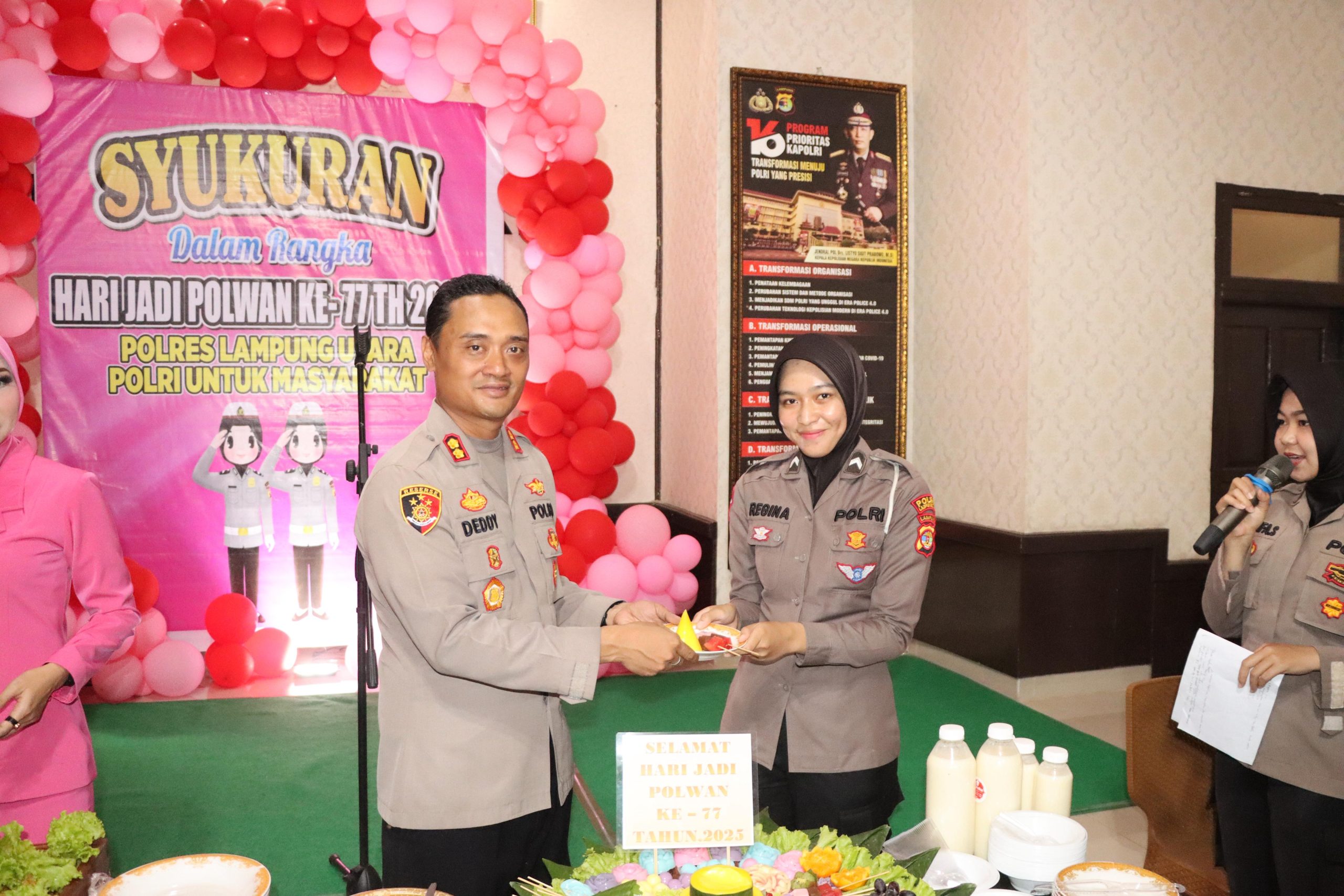 Peringati Hut Polwan ke- 77, Polwan Polres Lampung Utara Gelar Syukuran