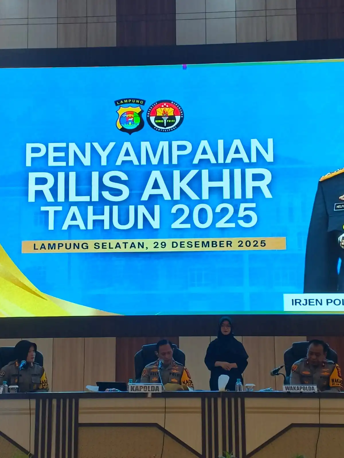 Polda Lampung Gelar Rilis Akhir Tahun 2025, Dengan Capaian Kinerja
