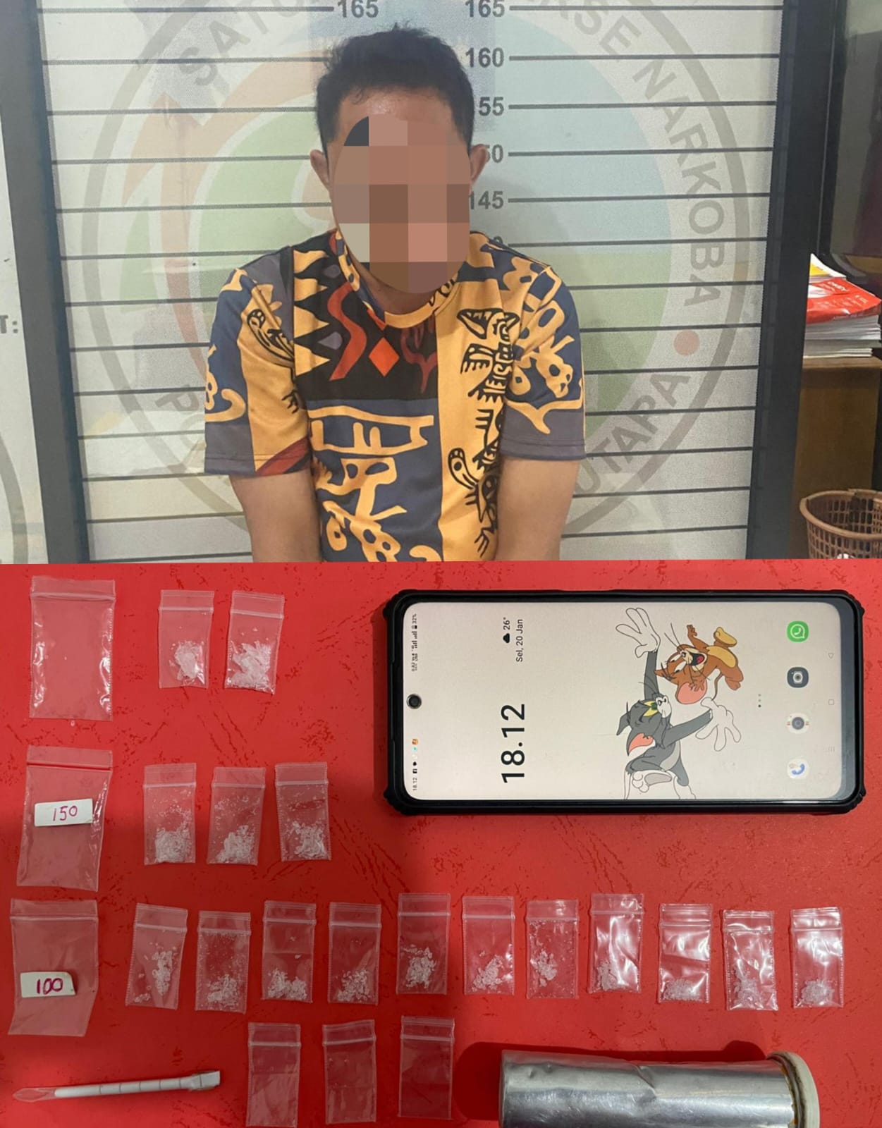 Satres Narkoba Polres Lampung Utara Ungkap Kasus Narkotika, Amankan 16 Paket Sabu