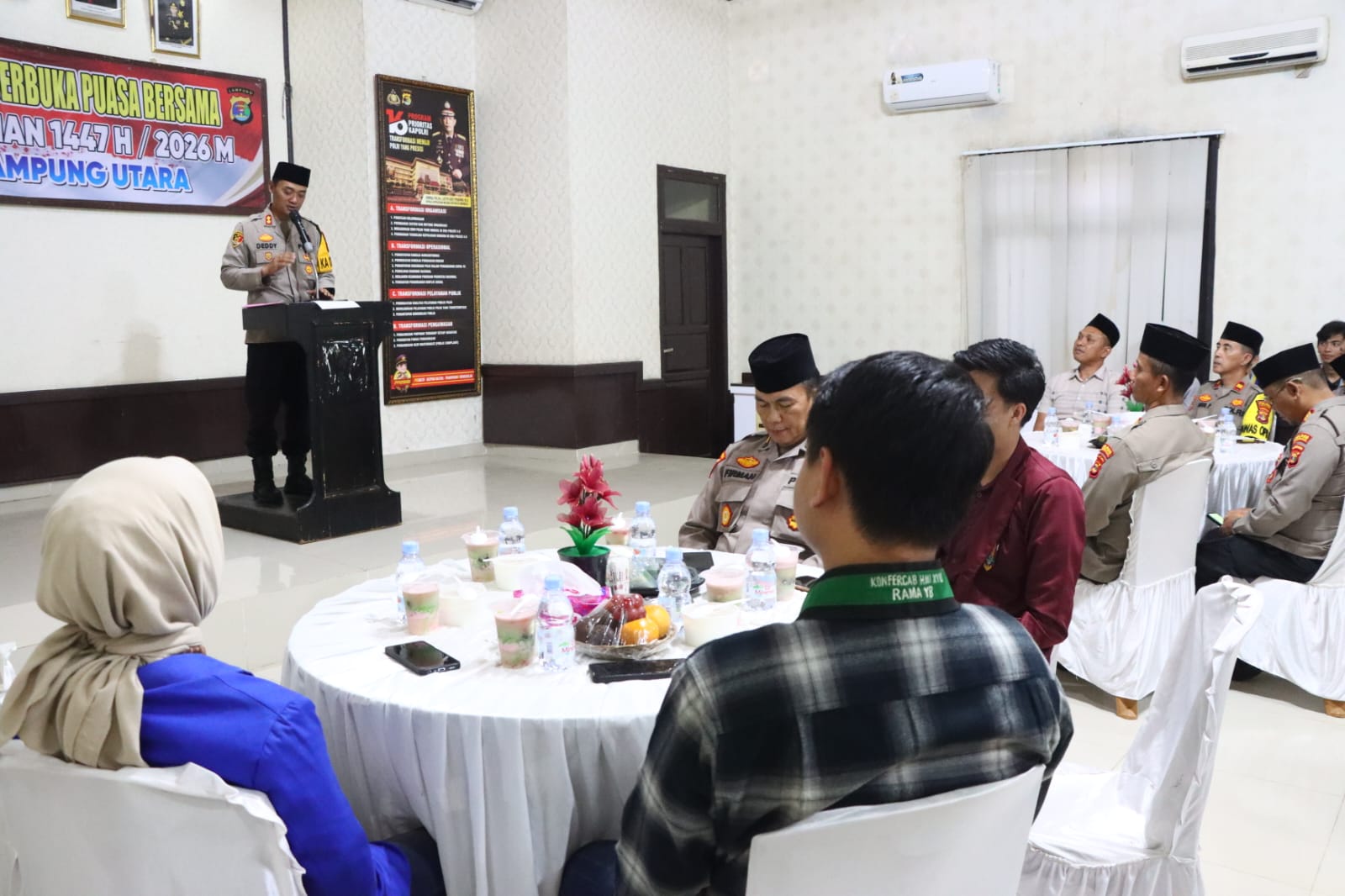 Jalin Kebersamaan, Kapolres Lampung Utara Gelar Silaturahmi dan Buka Puasa Bersama Mahasiswa