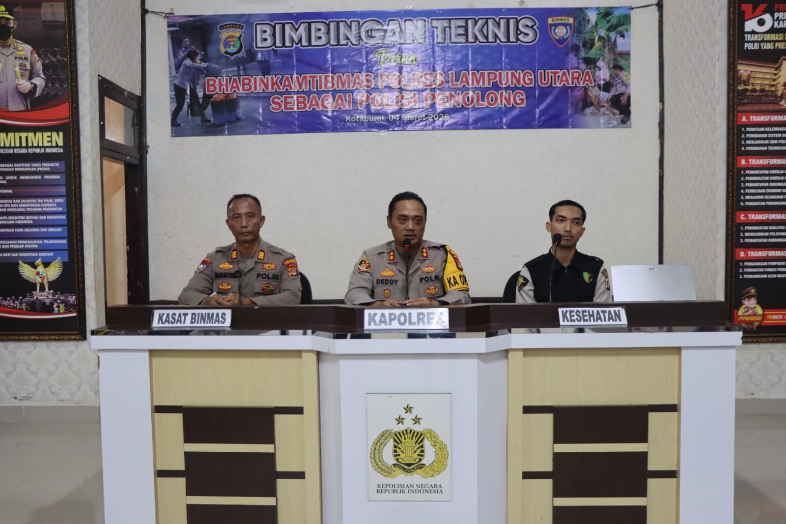 Bhabinkamtibmas Sebagai Penolong, Polres Lampung Utara Gelar Bintek
