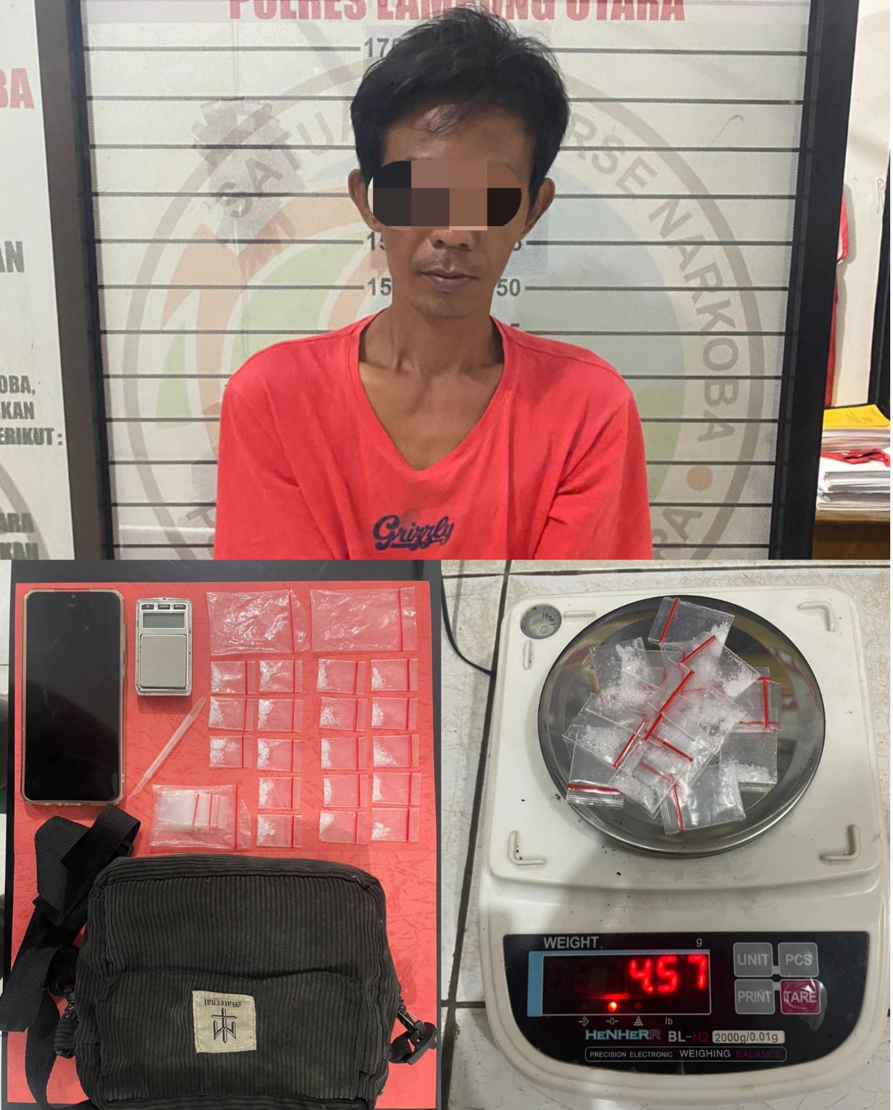 Sat Narkoba Polres Lampung Utara Ungkap Kasus Narkotika, Seorang DPO Ditangkap di Kotabumi