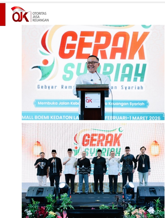 OJK LAMPUNG MELALUI GERAK SYARIAH 2026 PERKUAT PERAN KEUANGAN  SYARIAH DALAM MENDUKUNG PERTUMBUHAN EKONOMI LAMPUNG