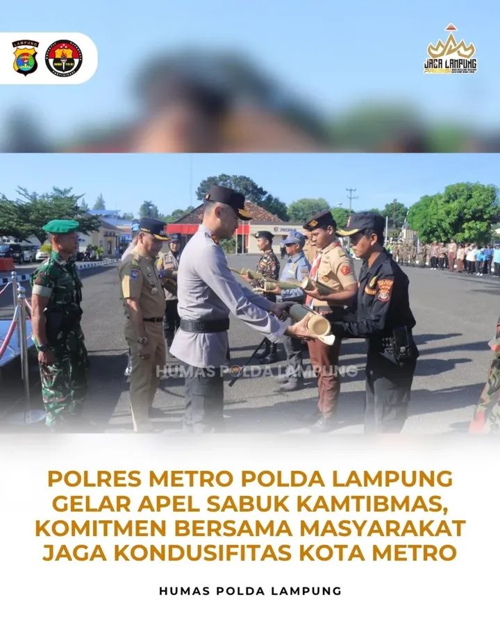 Apel Sabuk Kamtibmas jadi wujud nyata komitmen bersama menjaga keamanan dan ketertiban di Kota Metro 